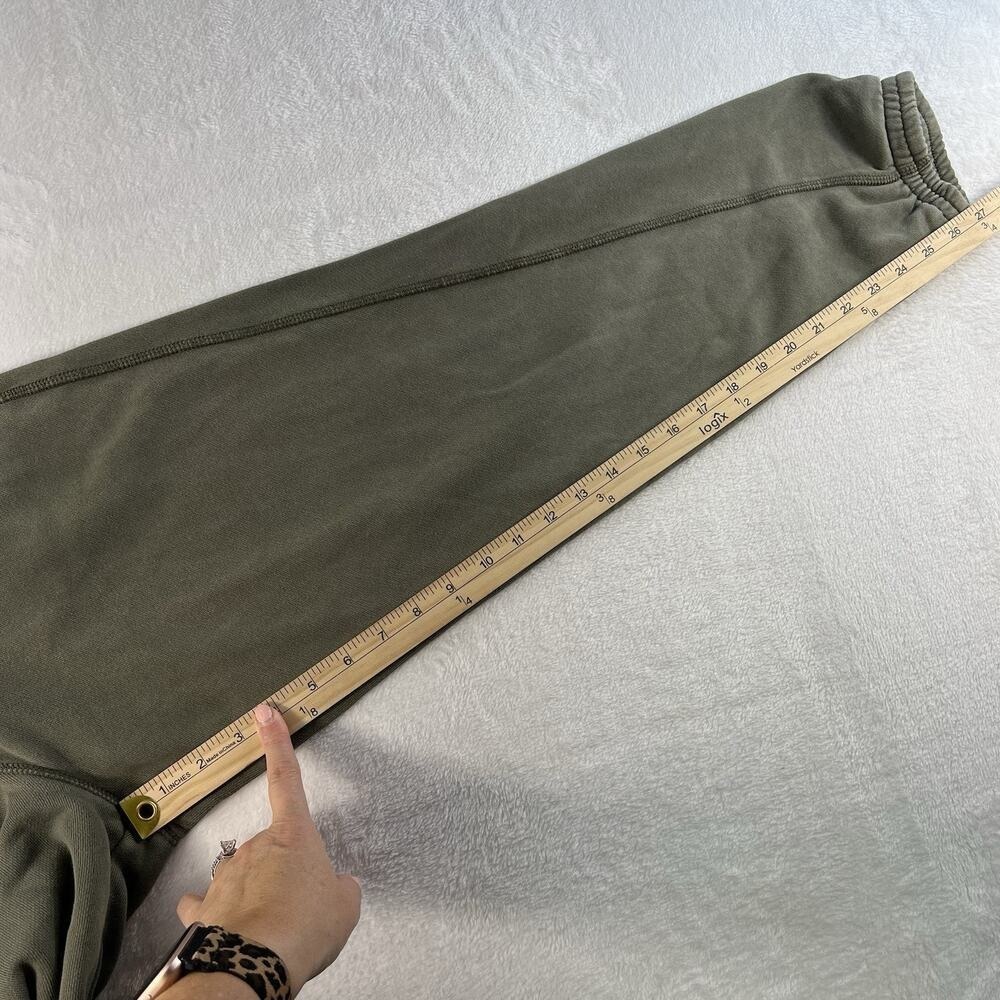 Aerie S Small Corset Fleece Jogger Pants Zipper Front Nomad Oliver Green Relaxed - Picture 13 of 14